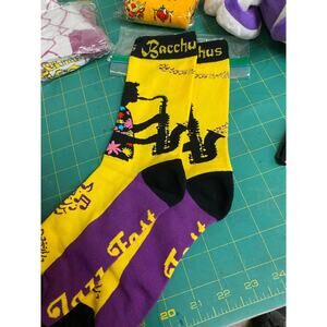 Bacchus 2025 Jazz Festival Sock New Orleans Mardi Gras Krewe Favor